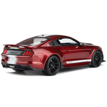 2021 Shelby Super Snake Coupe Red Metallic with White Stripes 1/18 Model Car by GT Spirit