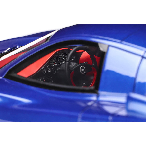 1997 Nissan R390 GT1 "Road Car" Blue Metallic with Red Interior 1/18 Model Car by GT Spirit