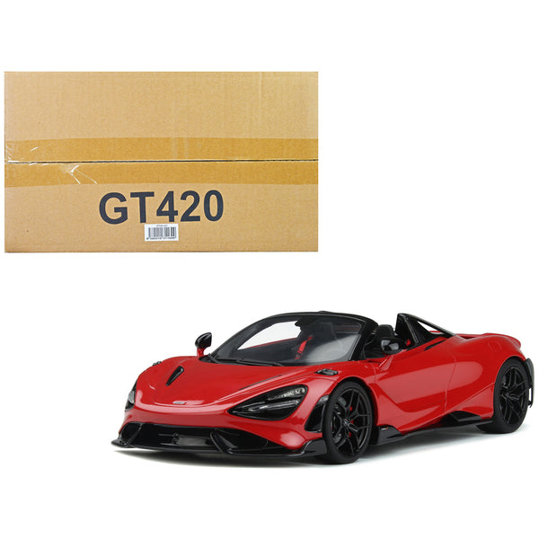 2021 McLaren 765 LT Spider Red 1/18 Model Car by GT Spirit