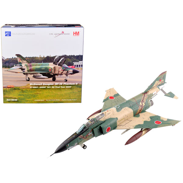 McDonnell Douglas RF-4E Phantom II Fighter Aircraft 57-6907 JASDF "501 SQ Final Year 2020" "Air Power Series" 1/72 Scale Model by Hobby Master