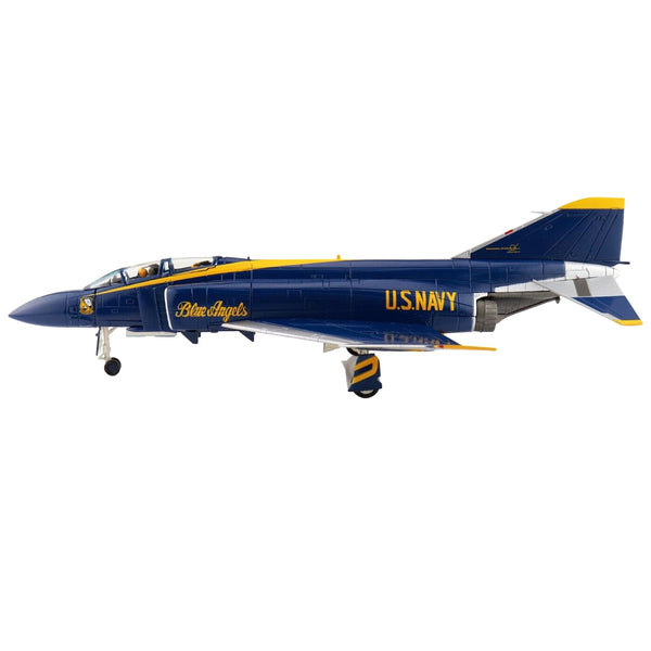 McDonnell Douglas F-4J Phantom II Fighter Aircraft "Blue Angels" with Number Decals United States Navy (1969) "Air Power Series" 1/72 Diecast Model by Hobby Master