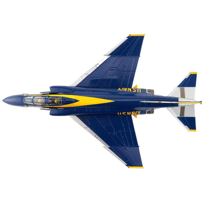 McDonnell Douglas F-4J Phantom II Fighter Aircraft "Blue Angels" with Number Decals United States Navy (1969) "Air Power Series" 1/72 Diecast Model by Hobby Master