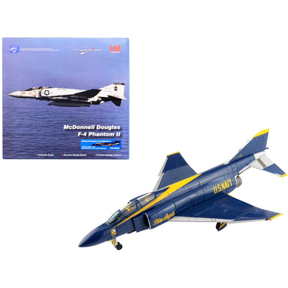 McDonnell Douglas F-4J Phantom II Fighter Aircraft "Blue Angels" with Number Decals United States Navy (1969) "Air Power Series" 1/72 Diecast Model by Hobby Master