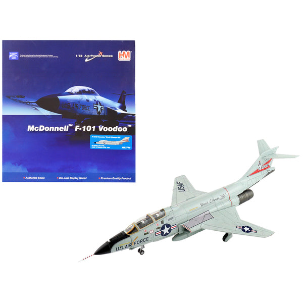 McDonnell F-101B Voodoo Fighter Aircraft "World Champs 65 62nd Fighter Squadron K. I. Sawyer Air Force Base" United States Air Force "Air Power Series" 1/72 Diecast Model by Hobby Master