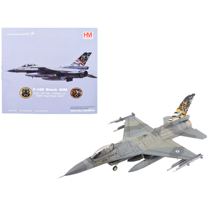 General Dynamics F-16C Block 50M Fighter Aircraft "335 Squadron Hellenic AF" "NATO Tiger Meet" (2022) "Air Power Series" 1/72 Diecast Model by Hobby Master