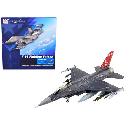 General Dynamics F-16C Fighting Falcon Fighter Aircraft "100th FS 187th FW Alabama ANG" (2021) "Air Power Series" 1/72 Diecast Model by Hobby Master