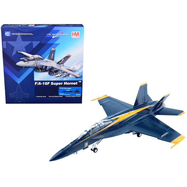 McDonnell Douglas F/A-18F Super Hornet Fighter Aircraft #7 "Blue Angels" US Navy 2021 Season "75th Anniversary" "Air Power Series" 1/72 Scale Model by Hobby Master