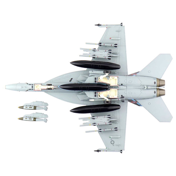 McDonnell Douglas F/A-18F Super Hornet Fighter Aircraft "TopGun 50th Anniversary Scheme" "NAWDC US Navy" "Air Power Series" 1/72 Diecast Model by Hobby Master