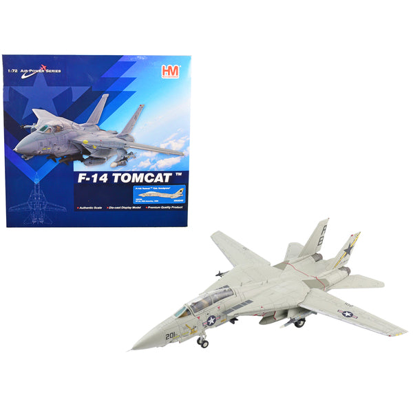 Grumman F-14A Tomcat Fighter Aircraft "Commander Snodgrass VF-33 USS America" (1990) "Air Power Series" 1/72 Diecast Model by Hobby Master