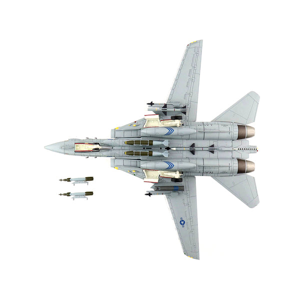 Grumman F-14B Tomcat Fighter Aircraft "OEF VF-143 'Pukin Dogs'" (2002) "Air Power Series" 1/72 Diecast Model by Hobby Master