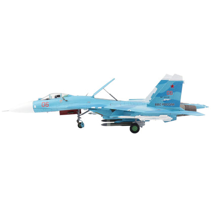 Sukhoi Su-27SM Flanker B Fighter Aircraft "Russian Air Force" (2013) "Air Power Series" 1/72 Diecast Model by Hobby Master