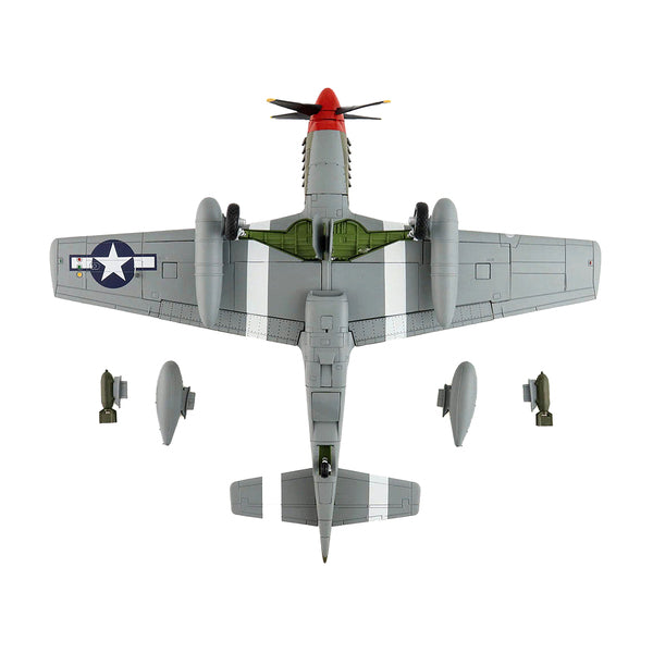 North American P-51B Mustang Fighter Aircraft "Steve Pisanos 4th FG 334th FS" (1944) "Air Power Series" 1/48 Diecast Model by Hobby Master