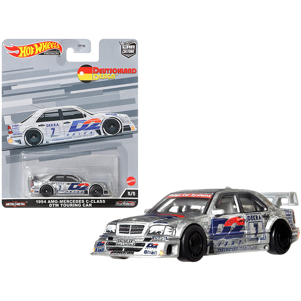 1994 Mercedes-AMG C-Class #7 Silver DTM Touring Car "Deutschland Design" Series Diecast Model Car by Hot Wheels