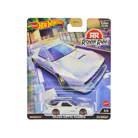 Mazda RX7 FC Pandem White Metallic "Ronin Run" Series Diecast Model Car by Hot Wheels