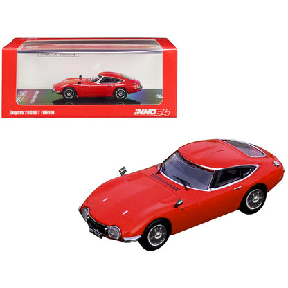 Toyota 2000GT (MF10) RHD (Right Hand Drive) Solar Red 1/64 Diecast Model Car by Inno Models