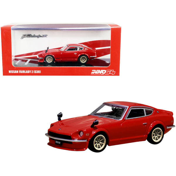 Nissan Fairlady Z (S30) RHD (Right Hand Drive) Red 1/64 Diecast Model Car by Inno Models