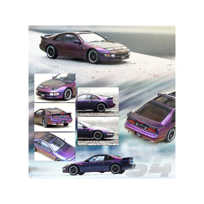 Nissan Fairlady Z (Z32) RHD (Right Hand Drive) Midnight Purple II Metallic "Hong Kong Ani-Com and Games 2022" Event Edition 1/64 Diecast Model Car by Inno Models