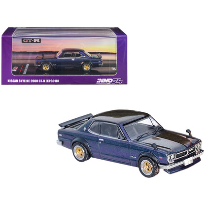 Nissan Skyline 2000 GT-R (KPGC10) RHD (Right Hand Drive) Magic Purple II Metallic 1/64 Diecast Model Car by Inno Models