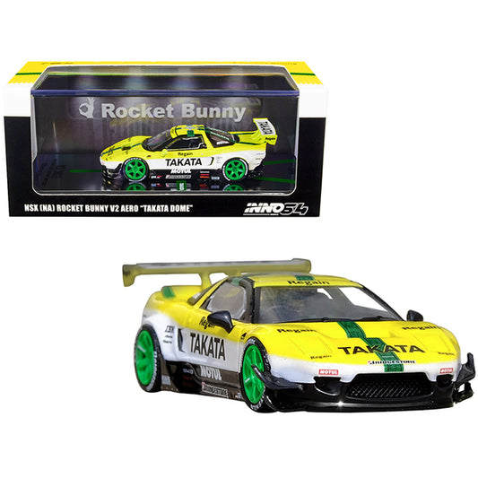 NSX (NA1) Rocket Bunny V2 Aero RHD (Right Hand Drive) "Takata Dome" Concept Livery 1/64 Diecast Model Car by Inno Models