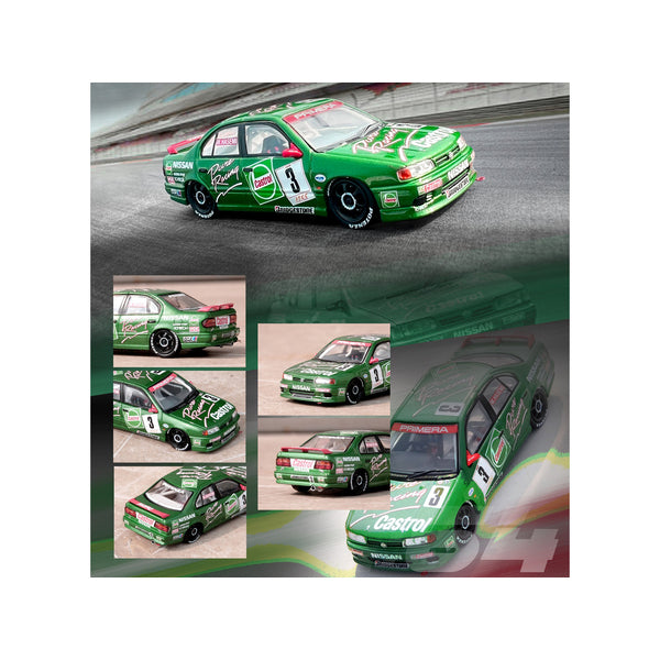 Nissan Primera (P10) RHD (Right Hand Drive) #3 Masahiro Hasemi "Castrol Primera" JTCC (Japanese Touring Car Championship) Sugo (1994) 1/64 Diecast Model Car by Inno Models