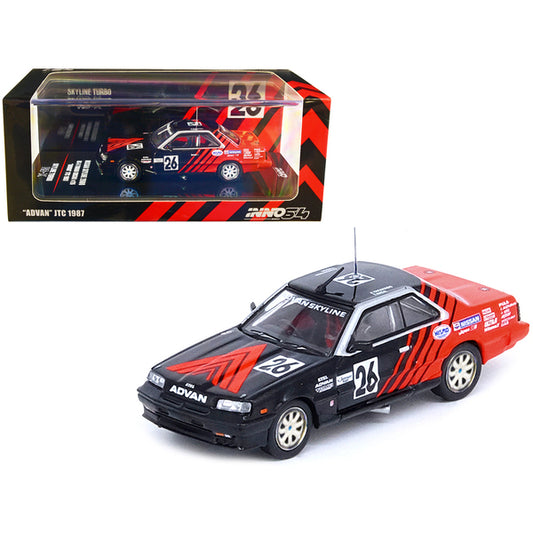 Nissan Skyline 2000 RS-X Turbo (DR30) RHD (Right Hand Drive) #26 Kenji Takahashi - Takao Wada "Advan" JTC "All Japan Touring Car Championship" (1987) 1/64 Diecast Model Car by Inno Models