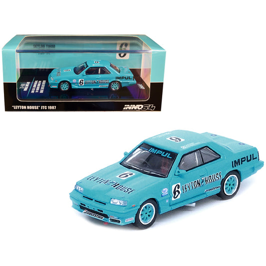 Nissan Skyline 2000 RS-X Turbo (DR30) RHD (Right Hand Drive) #6 Hajime Kitano - Masahiko Kageyama "Leyton House" JTC "All Japan Touring Car Championship" (1987) 1/64 Diecast Model Car by Inno Models