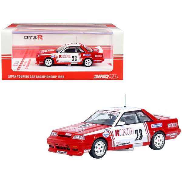 Nissan Skyline GTS-R (R31) RHD (Right Hand Drive) #23 "Ricoh" JTC Japanese Touring Car Championship (1988) 1/64 Diecast Model Car by Inno Models