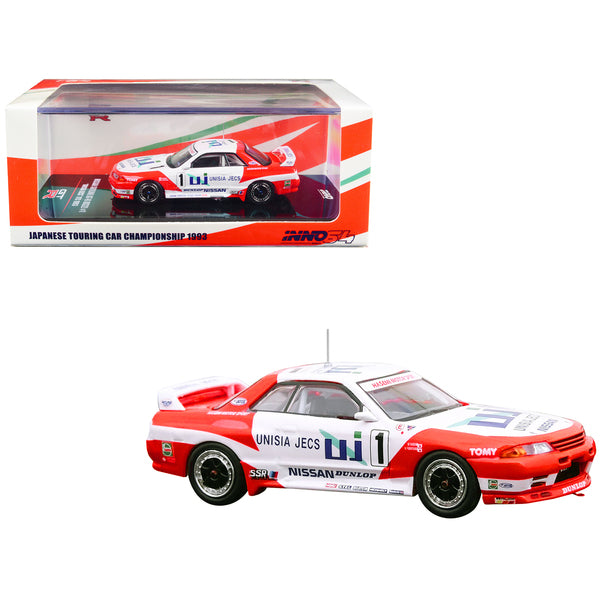 Nissan Skyline GT-R (R32) RHD (Right Hand Drive) #1 Masahiro Hasemi - Hideo Fukuyama "Unisia JECS" JTC (Japanese Touring Car Championship) (1993) 1/64 Diecast Model Car by Inno Models