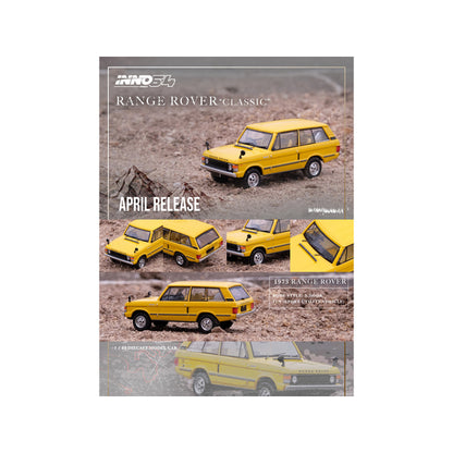 Land Rover "Classic" RHD (Right Hand Drive) Sanglow Yellow 1/64 Diecast Model Car by Inno Models