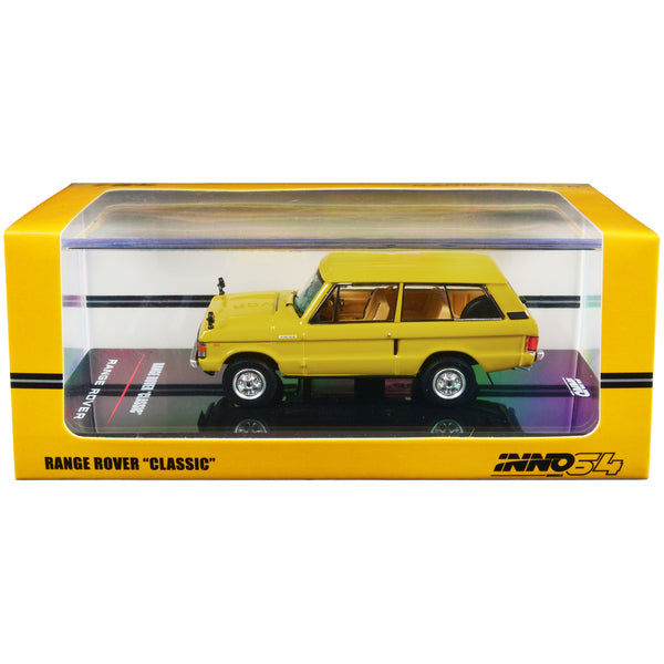 Land Rover "Classic" RHD (Right Hand Drive) Sanglow Yellow 1/64 Diecast Model Car by Inno Models