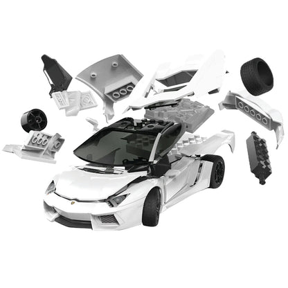 Skill 1 Model Kit Lamborghini Aventador LP 700-4 White Snap Together Model by Airfix Quickbuild