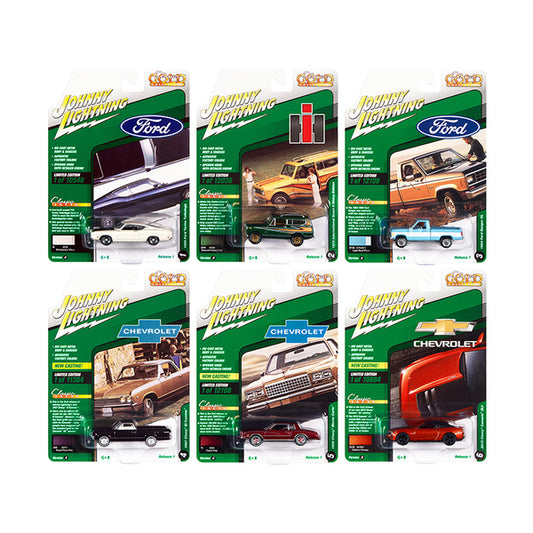 "Classic Gold Collection" 2022 Set A of 6 Cars Release 1 1/64 Diecast Model Cars by Johnny Lightning