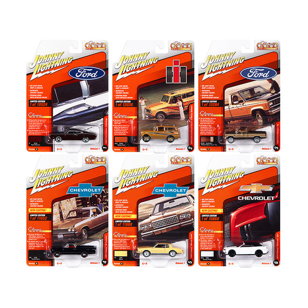 "Classic Gold Collection" 2022 Set B of 6 Cars Release 1 1/64 Diecast Model Cars by Johnny Lightning