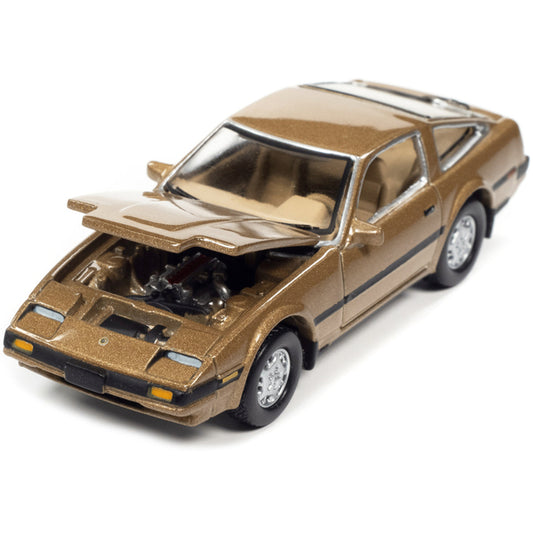 1984 Nissan 300ZX Aspen Gold Metallic with Black Stripes "Classic Gold Collection" Series Limited Edition to 12480 pieces Worldwide 1/64 Diecast Model Car by Johnny Lightning