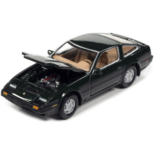 1984 Nissan 300ZX Dark Green with Black Stripes "Classic Gold Collection" Series Limited Edition to 12480 pieces Worldwide 1/64 Diecast Model Car by Johnny Lightning