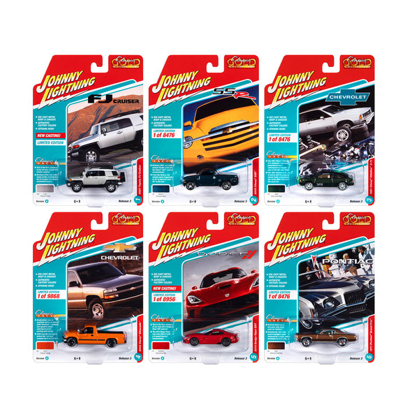 "Classic Gold Collection" 2022 Set A of 6 Cars Release 3 1/64 Diecast Model Cars by Johnny Lightning