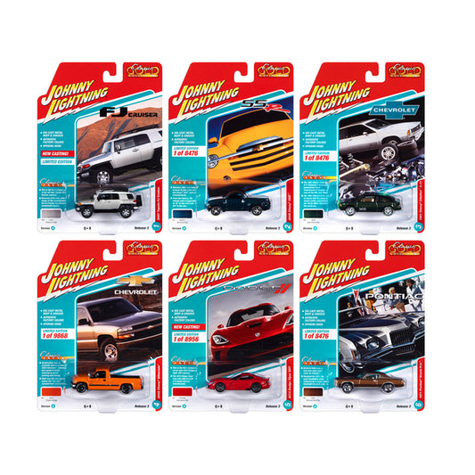 "Classic Gold Collection" 2022 Set A of 6 Cars Release 3 1/64 Diecast Model Cars by Johnny Lightning