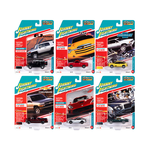 "Classic Gold Collection" 2022 Set B of 6 Cars Release 3 1/64 Diecast Model Cars by Johnny Lightning