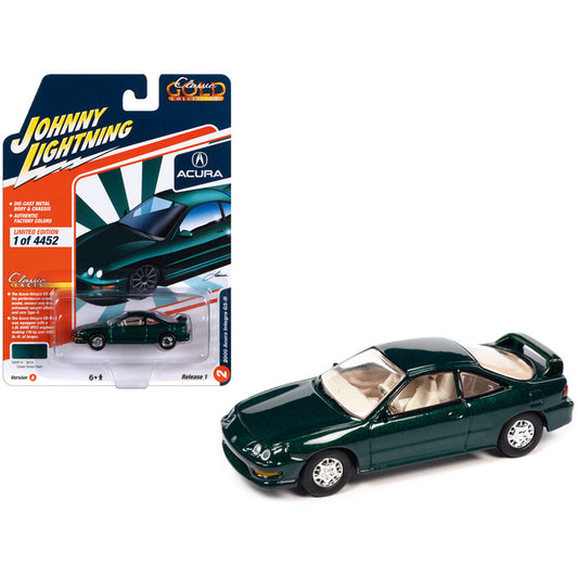 2000 Acura Integra GS-R Clover Green Pearl Metallic "Classic Gold Collection" 2023 Release 1 Limited Edition to 4452 pieces Worldwide 1/64 Diecast Model Car by Johnny Lightning