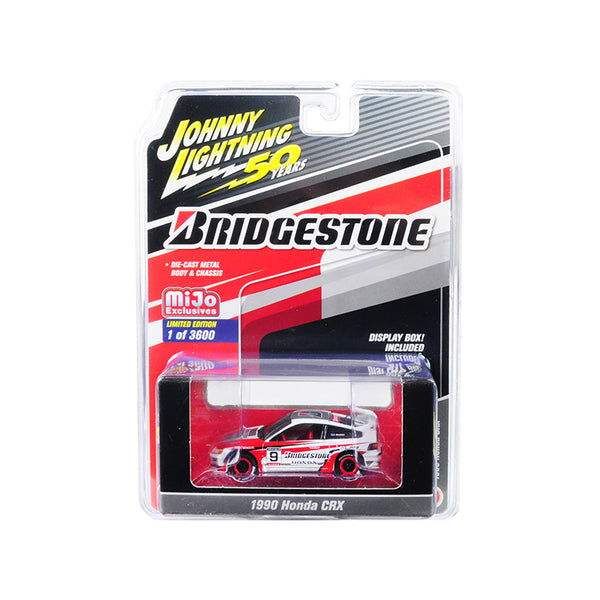 1990 Honda CRX #9 "Bridgestone" "Johnny Lightning 50th Anniversary" Limited Edition to 3600 pieces Worldwide 1/64 Diecast Model Car by Johnny Lightning