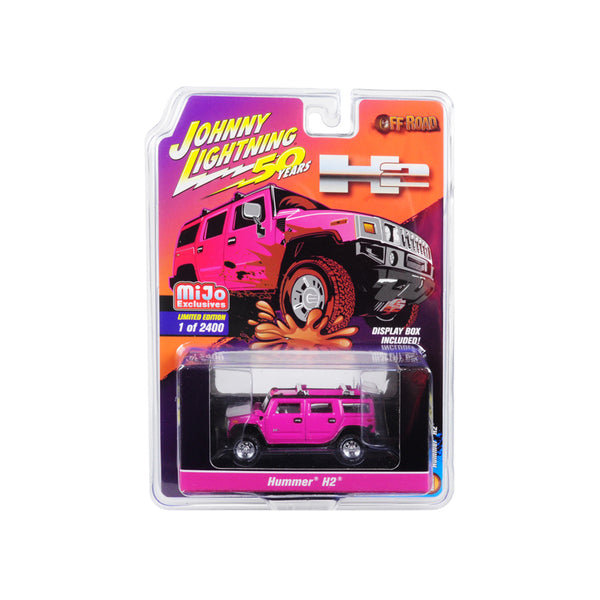 Hummer H2 Pink "Off-Road" "Johnny Lightning 50th Anniversary" Limited Edition to 2400 pieces Worldwide 1/64 Diecast Model Car by Johnny Lightning