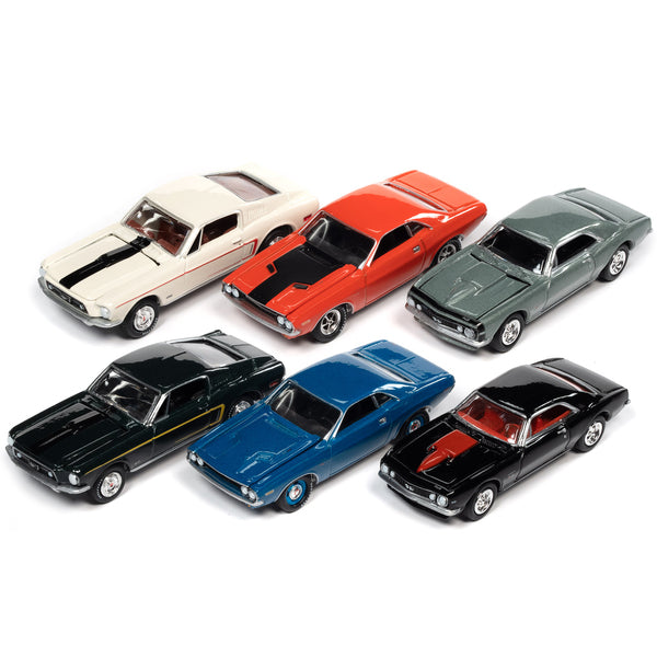 Johnny Lightning Collector's Tin 2021 Set of 6 Cars Release 3 Limited Edition of 7140 pieces Worldwide 1/64 Diecast Model Cars by Johnny Lightning