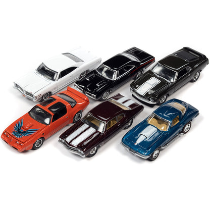 "Muscle Cars USA" 2022 Set A of 6 pieces Release 1 1/64 Diecast Model Cars by Johnny Lightning