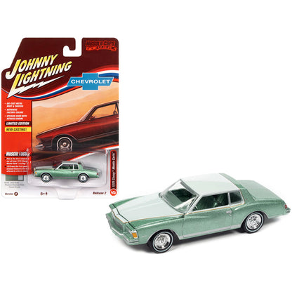 1979 Chevrolet Monte Carlo Firemist Green Metallic and Pastel Green "Muscle Cars U.S.A" Series Limited Edition 1/64 Diecast Model Car by Johnny Lightning