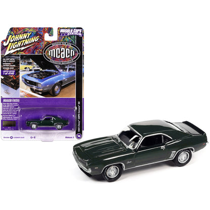 1969 Chevrolet COPO Camaro RS Fathom Green Metallic "MCACN (Muscle Car and Corvette Nationals)" Limited Edition to 4140 pieces Worldwide "Muscle Cars USA" Series 1/64 Diecast Model Car by Johnny Lightning