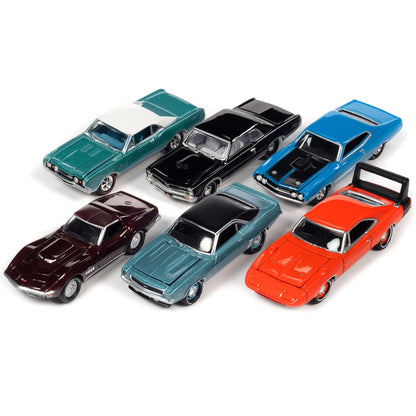 "Muscle Cars USA" 2022 Set A of 6 pieces Release 3 1/64 Diecast Model Cars by Johnny Lightning