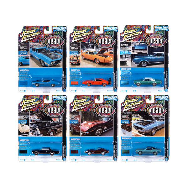 "Muscle Cars USA" 2022 Set A of 6 pieces Release 3 1/64 Diecast Model Cars by Johnny Lightning