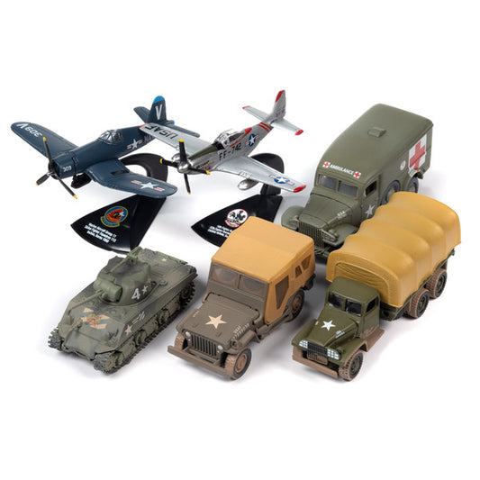 "Korea: The Forgotten War" Military Set B of 6 pieces 2023 Release 1 Limited Edition to 2000 pieces Worldwide Diecast Models by Johnny Lightning