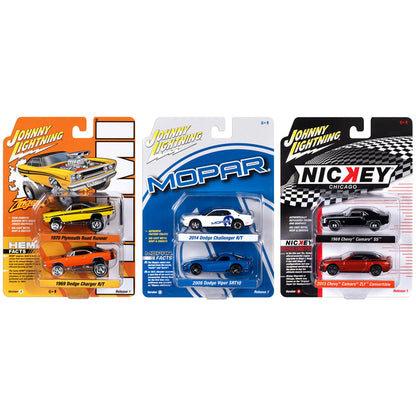 Johnny Lightning "2-Packs" 2023 Set A of 6 pieces Release 1 1/64 Diecast Model Cars by Johnny Lightning