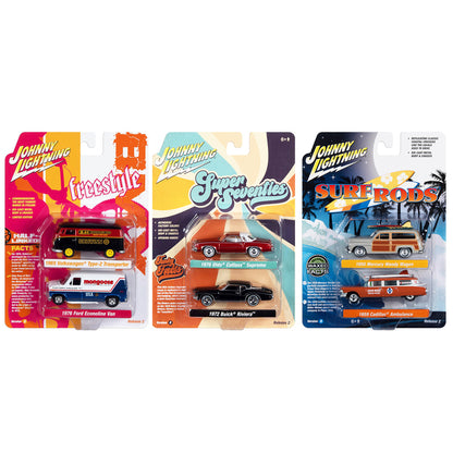 Johnny Lightning "2-Packs" 2023 Set B of 6 pieces Release 2 1/64 Diecast Model Cars by Johnny Lightning